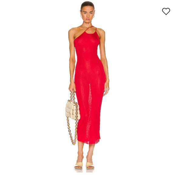 AUTEUR Nour Dress Red - Picture 2 of 3